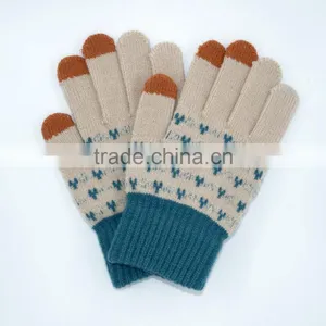 Knit Touchscreen Gloves With Conductive Fingertips for Use With All Touchscreen Electronic Devices thumbnail-1