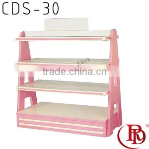 Wooden Clothes and Shoes Display Rack/Wooden Double Side Shoe Rack thumbnail-1