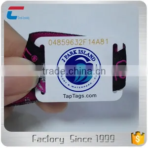 2017 HF 13.56mhz Fabric Woven Event Rfid Wristbands for Events thumbnail-6