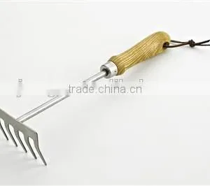 ISO9001 621421 12-3/4" Stainless Steel 5-tine Hand Rake thumbnail-1