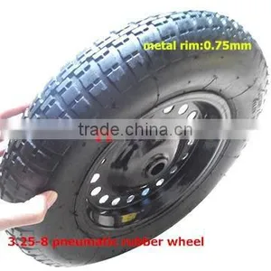3.25-8 Rubber Wheel With Metal Rim for South America Market thumbnail-1