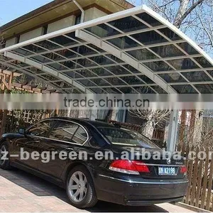 Steel Frame Outdoor Aluminum Carport for Car Sun Shelter and Car Wash Sheter thumbnail-6