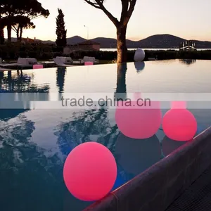 50cm Rechargeable Battery Floating Waterproof Remote Control Glow Illuminated Rgb Led Ball Light LED Color Changing Ball thumbnail-3