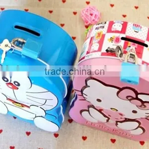 Tin Coin Box With Lock thumbnail-1