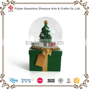 Christmas Tree Gift Box Snow Globe,Diameter 65mm 80mm 100mm 120mm Glass Snow Globe thumbnail-2