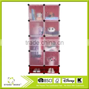 Eight Lattice Grid Wardrobe With Shoe Storage Cabinets DIY Variety Bedroom Wardrobe Lockers thumbnail-3