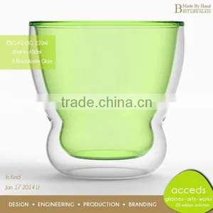 Stylish Handmade Wide Mouth Drinking Glass Cup thumbnail-1