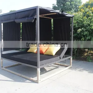 Fashion Aluminium Sunbed Outdoor Sofa Bed With Canopy thumbnail-3