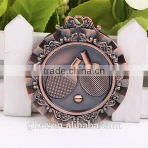 Best Selling Golden Zinc Alloy Table Tennis Medal thumbnail-1