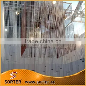Decorative White Polyester String Curtain Vertical Blinds for Divider thumbnail-5