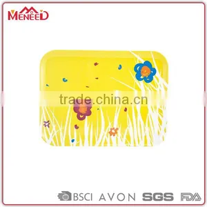 Candy Yellow Lovely Printing Wholesale Cheap Bulk Plastic Melamine Euro Coin Tray thumbnail-1