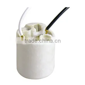 CE RoHS Certificated E26 E27 Glazed Ceramic Lampholder With Cable thumbnail-6
