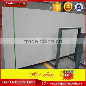 China Man-made White Carrara Quartz Slab thumbnail-4