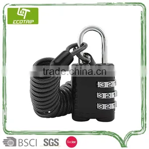 2015 New Product ET-8305 Coiled Wire Combination Lock for Security thumbnail-1