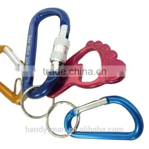 D Shaped Aluminum Carabiner Mini Keychain thumbnail-2