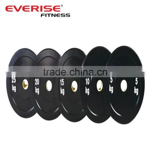 Gymnastics Black Solid Rubber Bumper Plate thumbnail-1