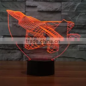 Touch Switch LED Light Home Decor Boys Gift 3D Vision Night Lamp thumbnail-4
