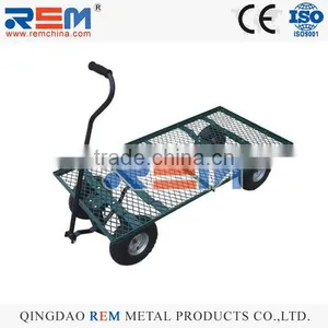 GARDEN TOOL CART TC1807 FOUR 10"X3.5" PNEUMATIC WHEEL PLATFORM TOOLS METAL TOOL CART BEST QUALITY thumbnail-1