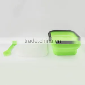 2017 New Food Grade Various Styles Collapsible Silicone Lunch Box/ Bento Box/ Food Container thumbnail-5