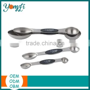 5pc Double Sided Stainless Steel Magnetic Measuring Spoon thumbnail-1