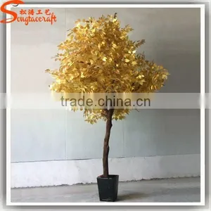 New Design Artifical Wishing Tree Plastic Tree Fake Artificial Golden Artificial Trees for Sale thumbnail-2
