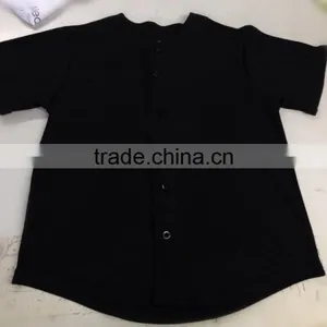 Hongen Apparel Wholesale DIY Cheap Black No MOQ Custom Blank Baseball Jersey thumbnail-1
