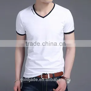 2017 New Summer Men's Leisure V-neck T-shirts With Short Sleeves thumbnail-2