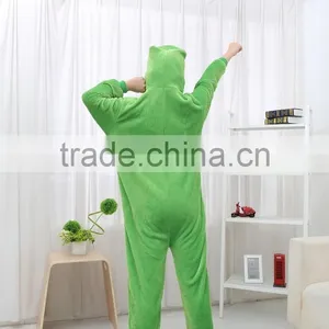 Flannel Cartoon Adult Animal Jumpsuit Animal Pajamas Jumpsuit Frog Design thumbnail-2