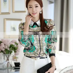 European Style Ladies Blouse Top 100 Cotton Blous From Guangzhou thumbnail-1