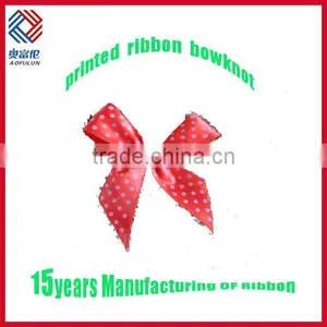 25mm Printed Bowknot Satin Ribbon Mother's Day thumbnail-1