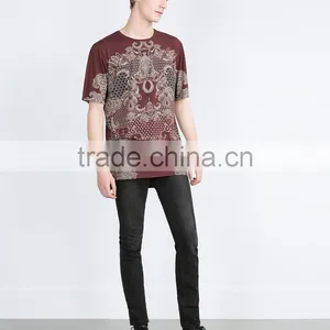 OEM Good Quality Men Digital t Shirt Printing With Vintage Totems thumbnail-3