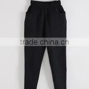 Wholesale Factory Products Plain Designs Cheaper Customs Slim Pants for Women KM0697 thumbnail-3
