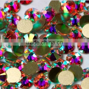 Crystal AB Ss20 Glass Rhinestone Diamond ,flat Back Crystal AB Rhinestones for Nail Art thumbnail-1