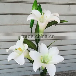 5 in One 3flower 2bud Lovely Decorative Artificial Lilies PU Flower thumbnail-4