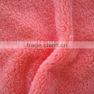 100 Polyester Solid Colour Super Soft Coral Fleece Fabric thumbnail-1