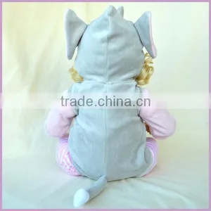 Arabic Baby Toys Soft Vinyl Reborn Baby Doll Parts Kits With Elephant Clothes thumbnail-2