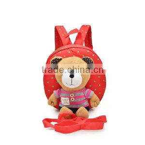 Cartoon Plush Children Girl School Bag With Safe Harness thumbnail-2
