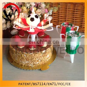 2016 Hot Sale Football Musical Party Candle Birthday Cake Decoration thumbnail-1