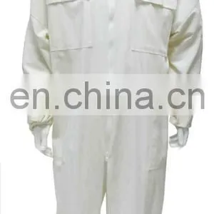 Wholesale Pure White 100% Cotton Professional Safety Coverall Workwear/Working Uniform thumbnail-2
