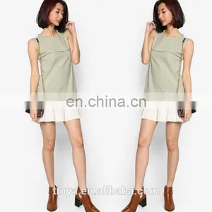 Wholesale Women Clothes Summer Sleeveless Dress With Layered Hem Women Dresses thumbnail-2