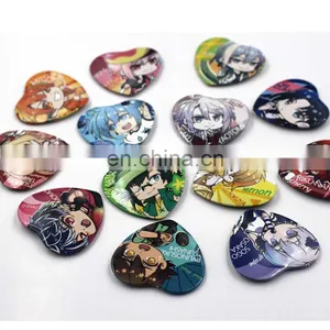 Disney & Sedex Audited Factory Direct Selling Heart Star Shape Tin Button Badge thumbnail-1