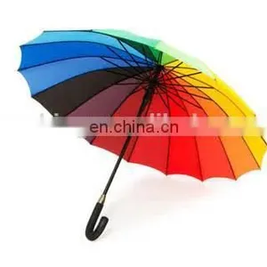 16 Colors Promotional Strigaht Rainbow Umbrella thumbnail-1