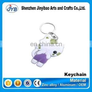 JYB Supply Custom Made Kitten Keychain Soft 3D Rubber PVC Key Chain thumbnail-1