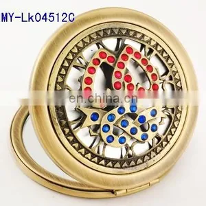 3D Hollow Decoration Antique Metal Make-up Mirror thumbnail-2