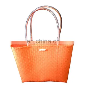 Orange PP Tape Woven Shopping Bag thumbnail-1