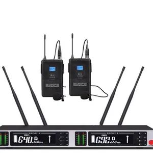 True Diversity Wireless 2 Handheld/Clip-on Microphones For Conference Room thumbnail-3