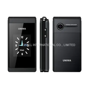UNIWA X28 Dual Screen Dual SIM Wireless FM Radio SOS Function Big Button Big Battery Flip Style Folding Phone thumbnail-2