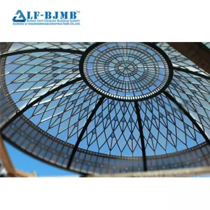 Light Steel Frame Modular Building Glass Dome Skylight Roof Construction Glass Atrium Roof thumbnail-2
