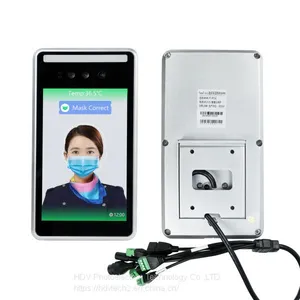 Wall-Mounted Quick Identity Verification Attendance Record Function Human Body Temperature Measurement Camera thumbnail-1