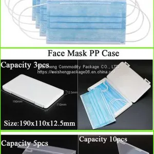 Weisheng PP Plastic Face Masks Case Storage Cases Portable Mask Boxes Facial Face Mask Case Storage Holders thumbnail-5
